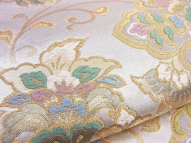 着物屋ほのか□六通柄袋帯 唐織 正倉院更紗花唐草文
