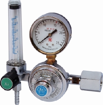 １０／１７最短発送、安心の国産品アルゴン調整器(流量計付)坂口製作所R11 アルゴン溶接 レギュレーター アルゴンガス調整器TIG溶接St