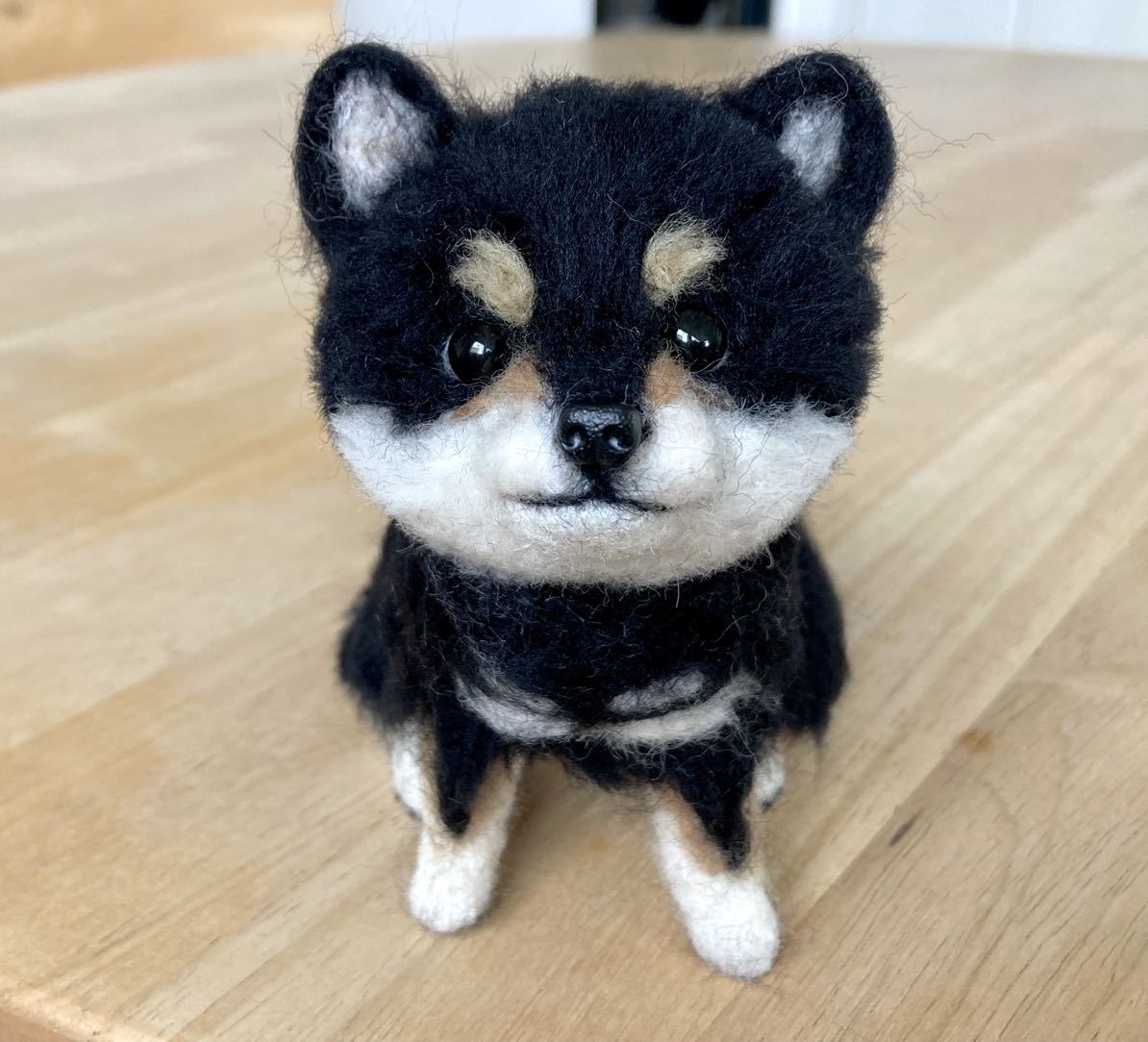 羊毛フェルト ＊柴犬＊犬＊黒柴＊ハンドメイド 羊毛フェルト 黒柴 柴犬