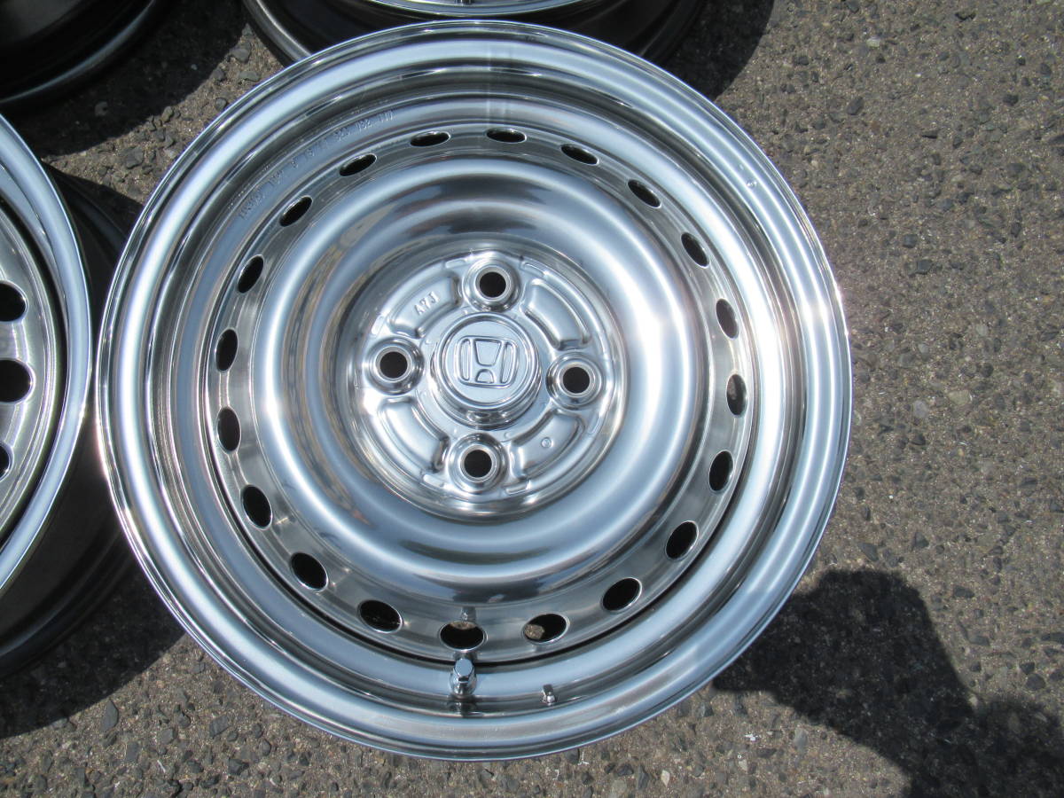 中古 純正 14インチ 4.5J 4本 スチール 鉄チン ホイール ホンダ N-ONE