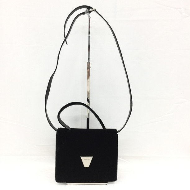 【BEAQ2041】LOEWE　ロエベ　スエード×レザー　ショルダーバッグ
