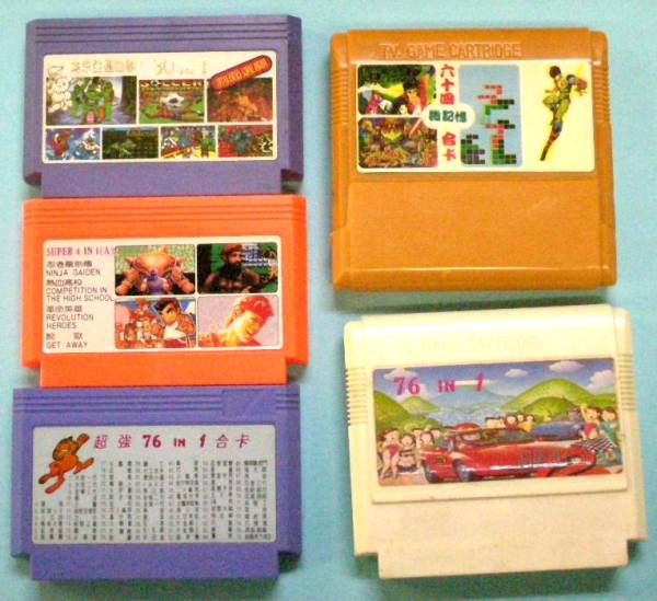 ファミコン用ソフト 64IN1 76IN1 4IN1 等 FCソフト 5本セット(スポーツ