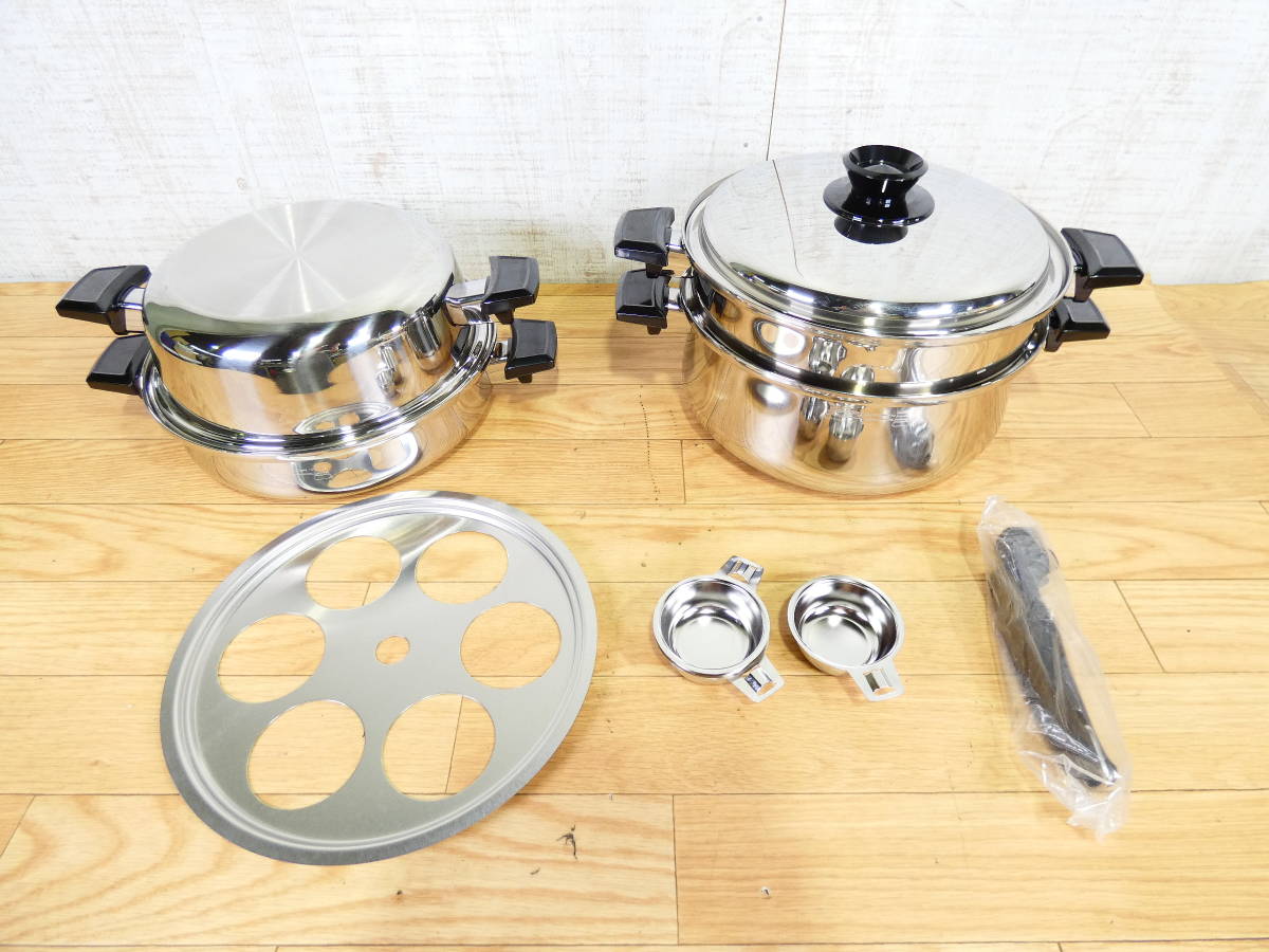 ●未使用保管品 ROYAL QUEEN ロイヤルクイーン　USA製　アメリカ製　両手鍋 蒸し器 鍋等 まとめて@120