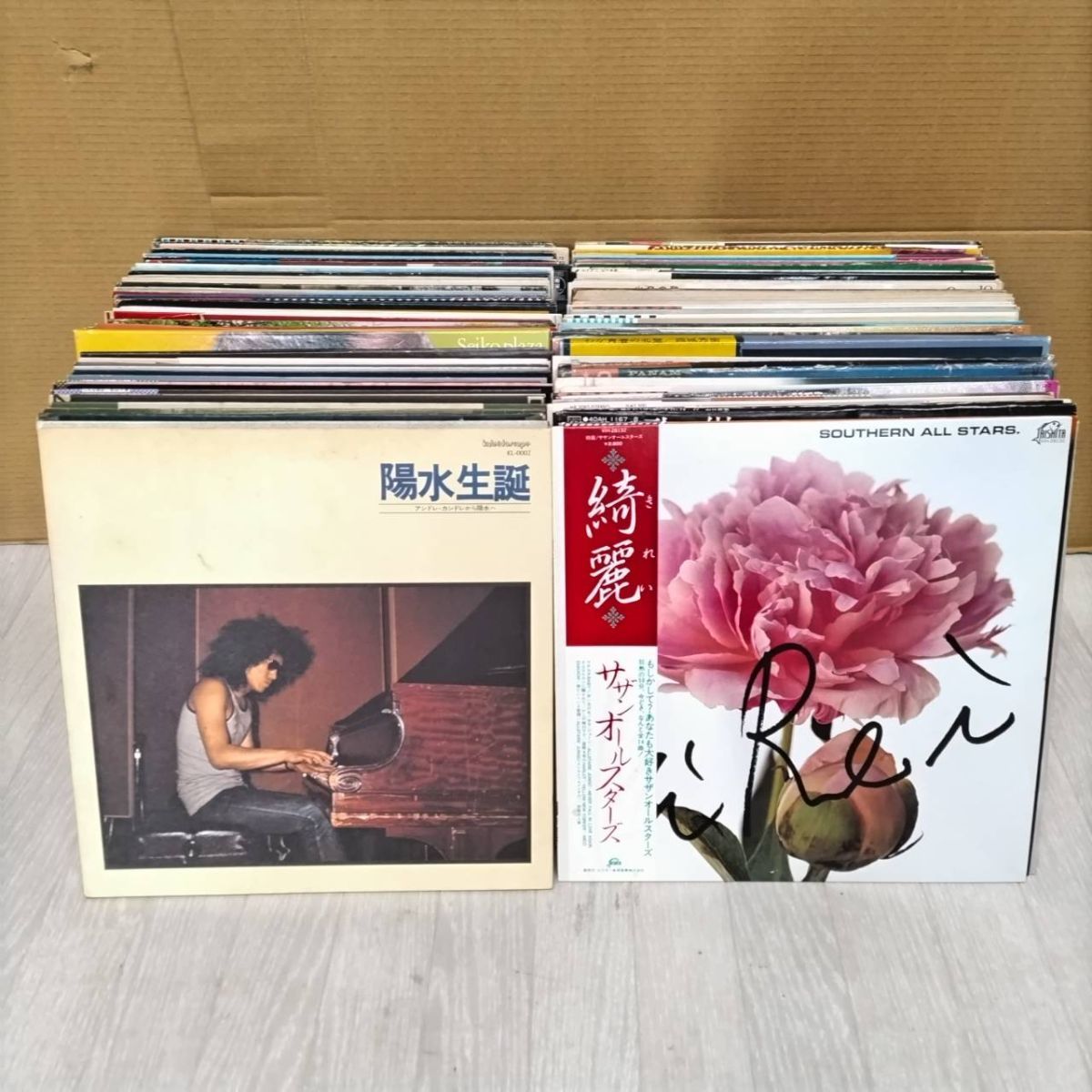 J603-000-000【ゆうパック2個口】 邦楽LPレコード 100枚まとめセット 井上陽水/サザンオールスターズ/松山千春/矢沢永吉/松田聖子/他 ⑥