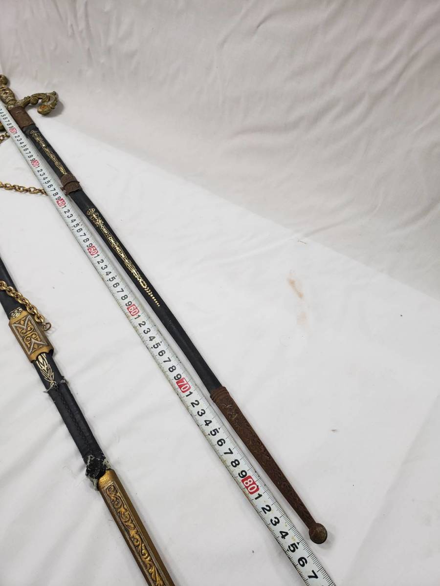 C524 ○2本セット スペイン製 ? 85cm 模造刀 サーベル 西洋剣 ソード 