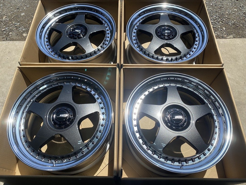 未使用 展示品 4本 ★ SSR プロフェッサー SP6 Under アンダー 18インチ 7.5J +43 5H-114.3 5H-112 ステップリム 深リム ★ 極上品