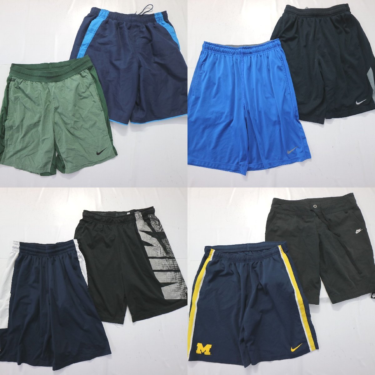 ◎ナイキショーツ set カラー系　ロゴ 他 (メンズM) 8枚セット まとめ売り 古着卸 1円スタート 最落なし MN5336