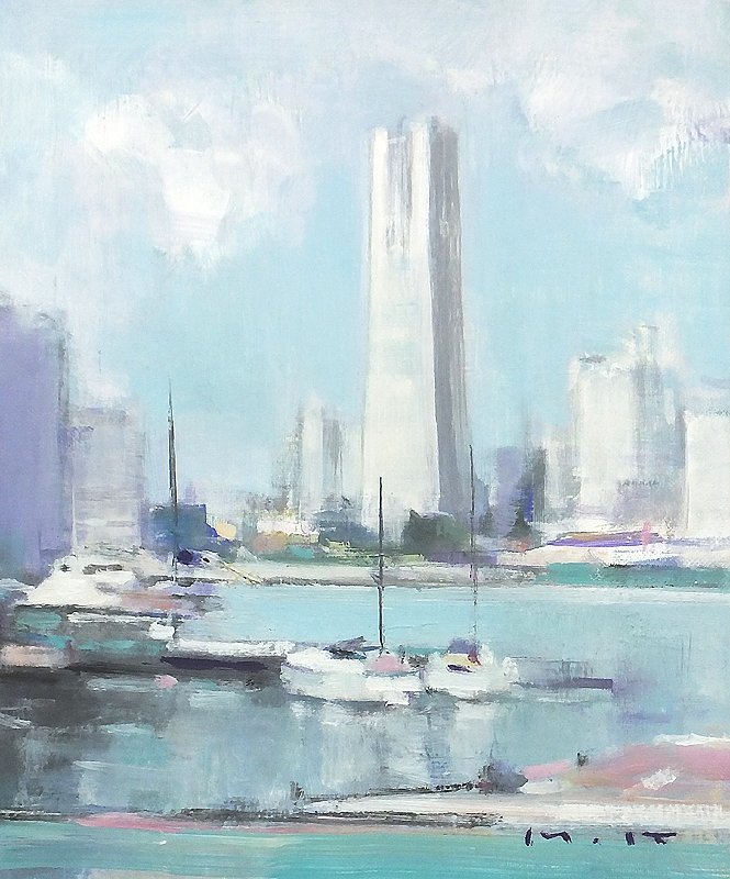 GLC】小林雅英 「横浜」 ◇日動画廊取扱・油彩3号 師：伊藤廉 愛知県