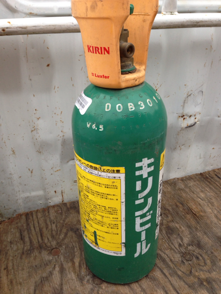 炭酸ガスボンベ】キリンビール 液化炭酸ガス ビアサーバー 1本(ビア