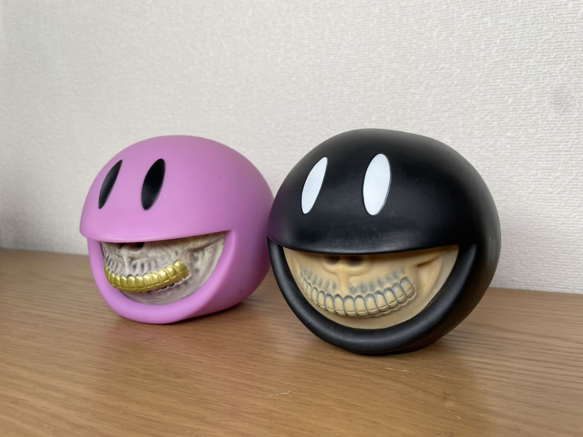 Ron English Smiley Grin 貯金箱 2個セット Made By Monsters ロン・イングリッシュ Coin Bank 黒