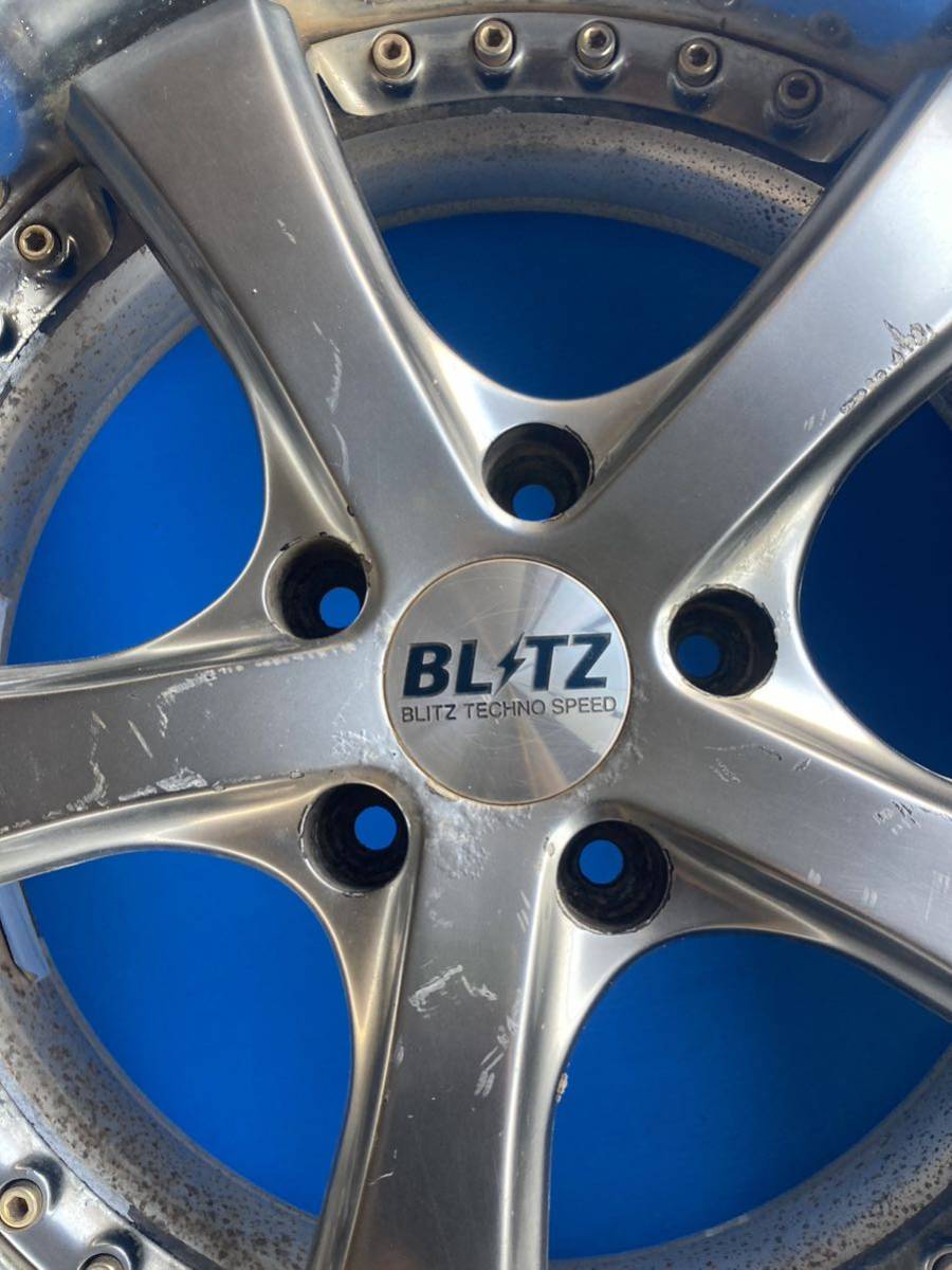 深リム BLITZ ブリッツ 18インチ 8JJ/OFF45/PCD114.3 5H キズ汚れあり