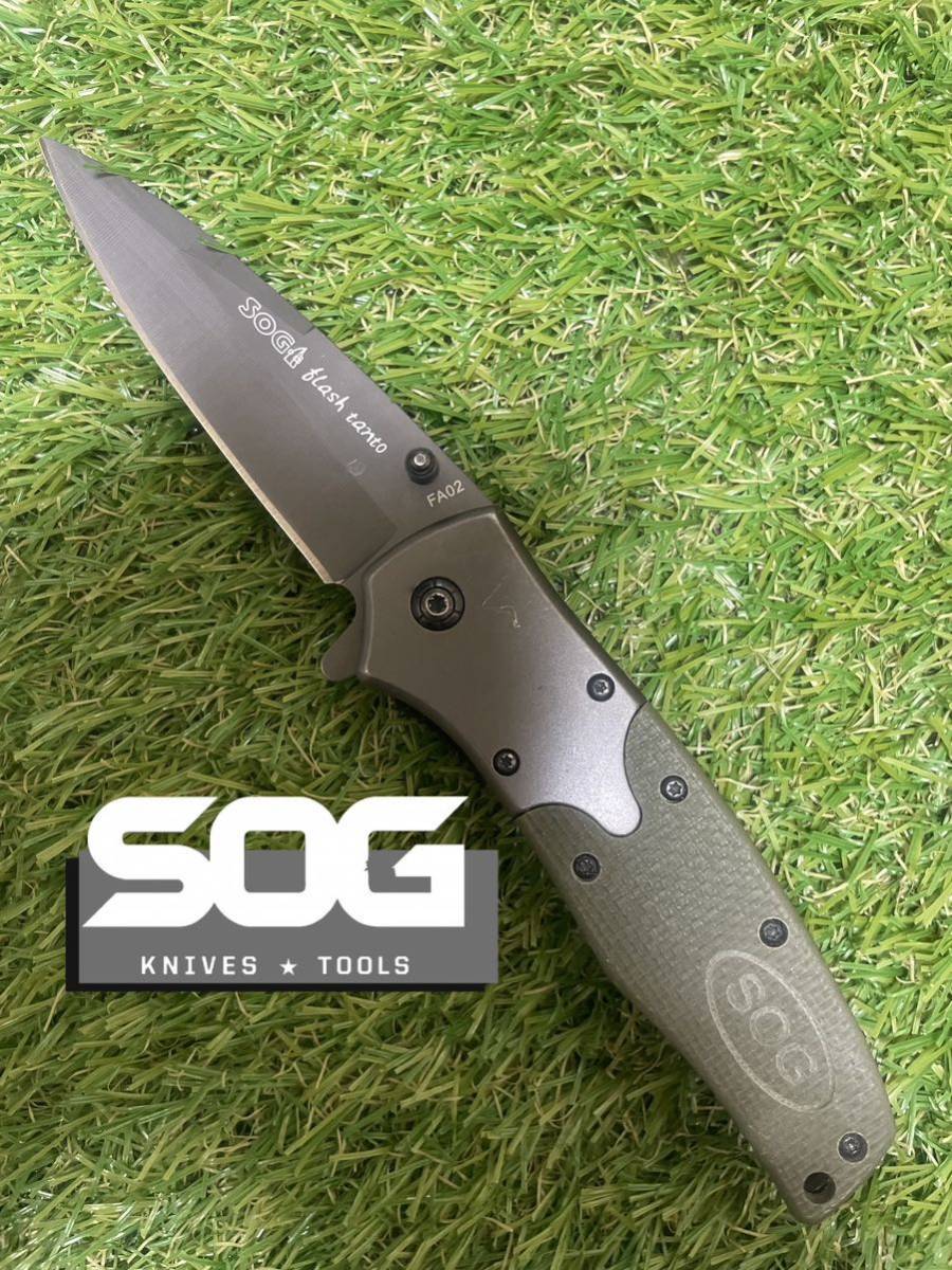 SOG - Flash II Tanto Black Knives 0 | Tanto, Satin Phase TACTICAL 