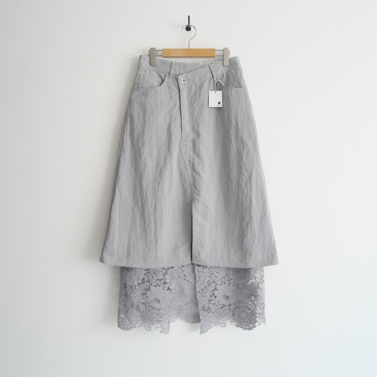2022 / 未使用 / ADAM ET ROPE アダムエロペ / 【2WAY】レースレイヤードスカート 38 / 2303-0479