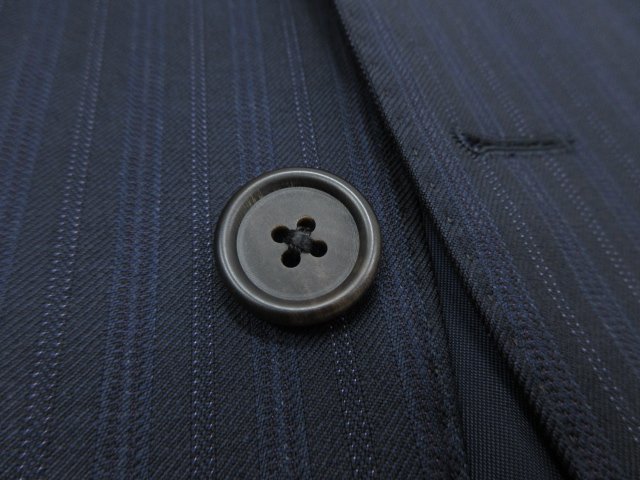 織柄 メンズファッション sattimanaシングル2ボタン 藍紺⁄窓枠チェック