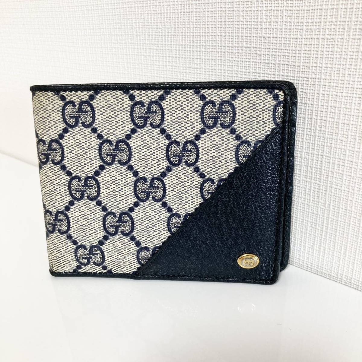 二つ折り財布 GUCCI GGスプリーム オールドグッチ グッチ GG GG柄 