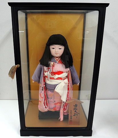 豪華‼️美品‼️#市松人形　【花雲斉】玉秀作 # 殿　#姫　２点お届けします‼️ 花雲斉 玉秀作 市松人形 ケース付 高さ40cm ぱっつん頭の女の子(市松