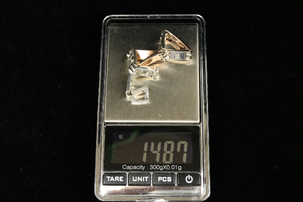 l. K10 Ag Ge レダシルマ 天然ダイヤ コンビ ブレスレット ピンク 