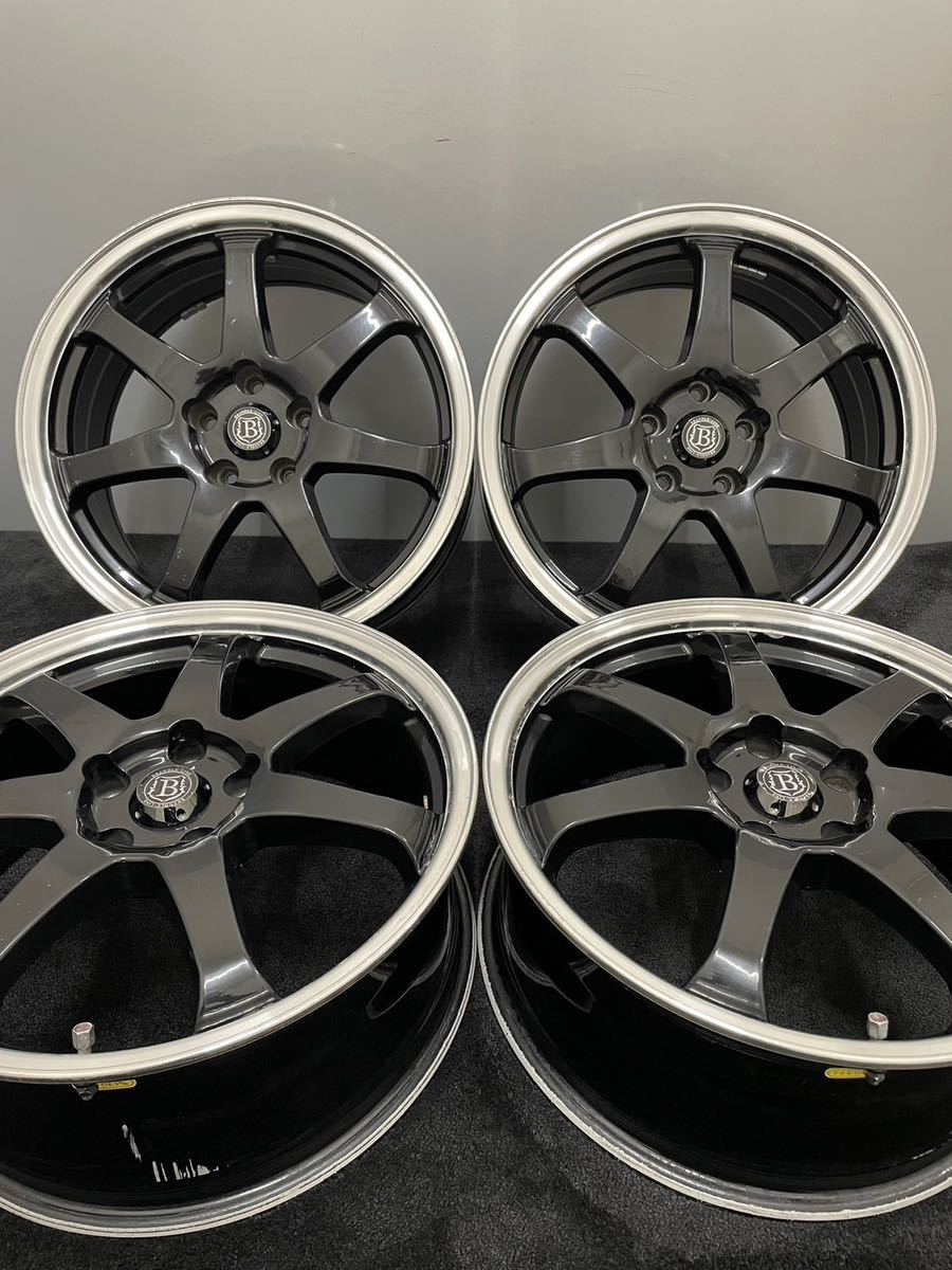 BRANDLE-LINE 18インチ 7.5J＋38 114.3 5H 4本 アルミホイール 