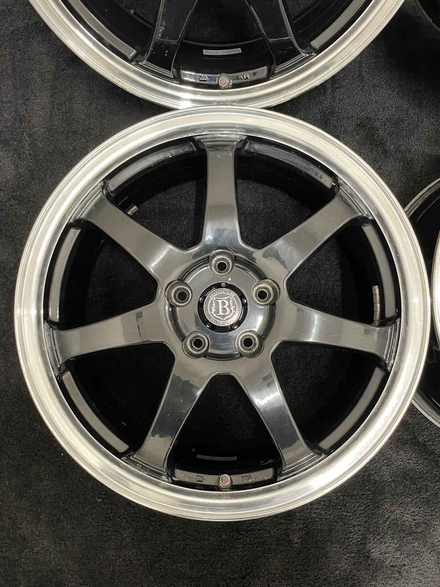 BRANDLE-LINE 18インチ 7.5J＋38 114.3 5H 4本 アルミホイール 