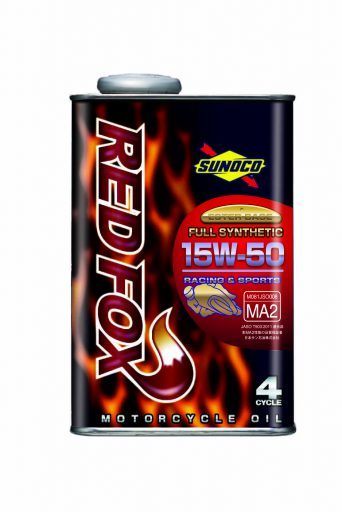送料無料！　SUNOCO　REDFOX　スノコ　レッドフォックス　15W-50　全合成　Full Synthetic（エステルベース）　20L缶　二輪エンジンオイル