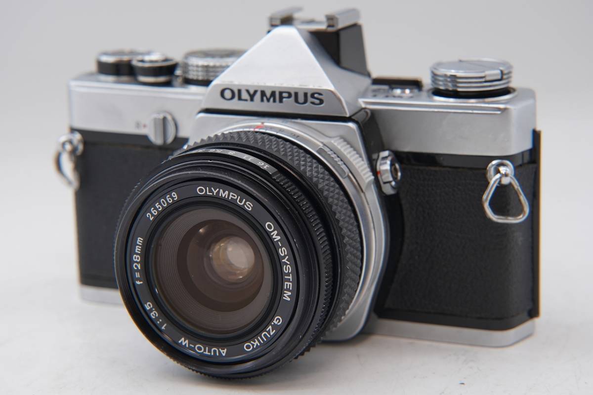露出計動作品 オリンパス OLYMPUS OM-1 black + G.Zuiko Auto W 28mm F3.