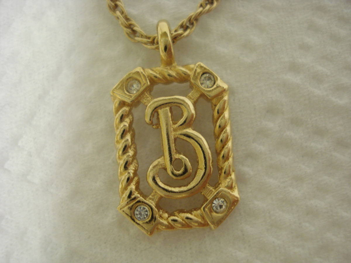 ネックレス バーバリー BURBERRY Bマーク ネックレス☆ ルビー 