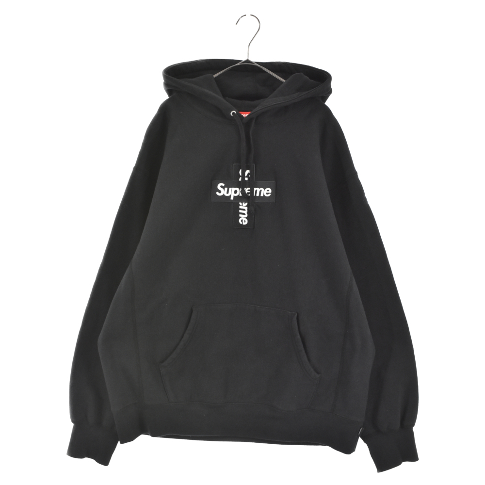 SUPREME シュプリーム 20AW CROSS BOX LOGO HOODED SWEATSHIRT クロスボックスロゴ プルオーバーパーカー フーディ ブラック