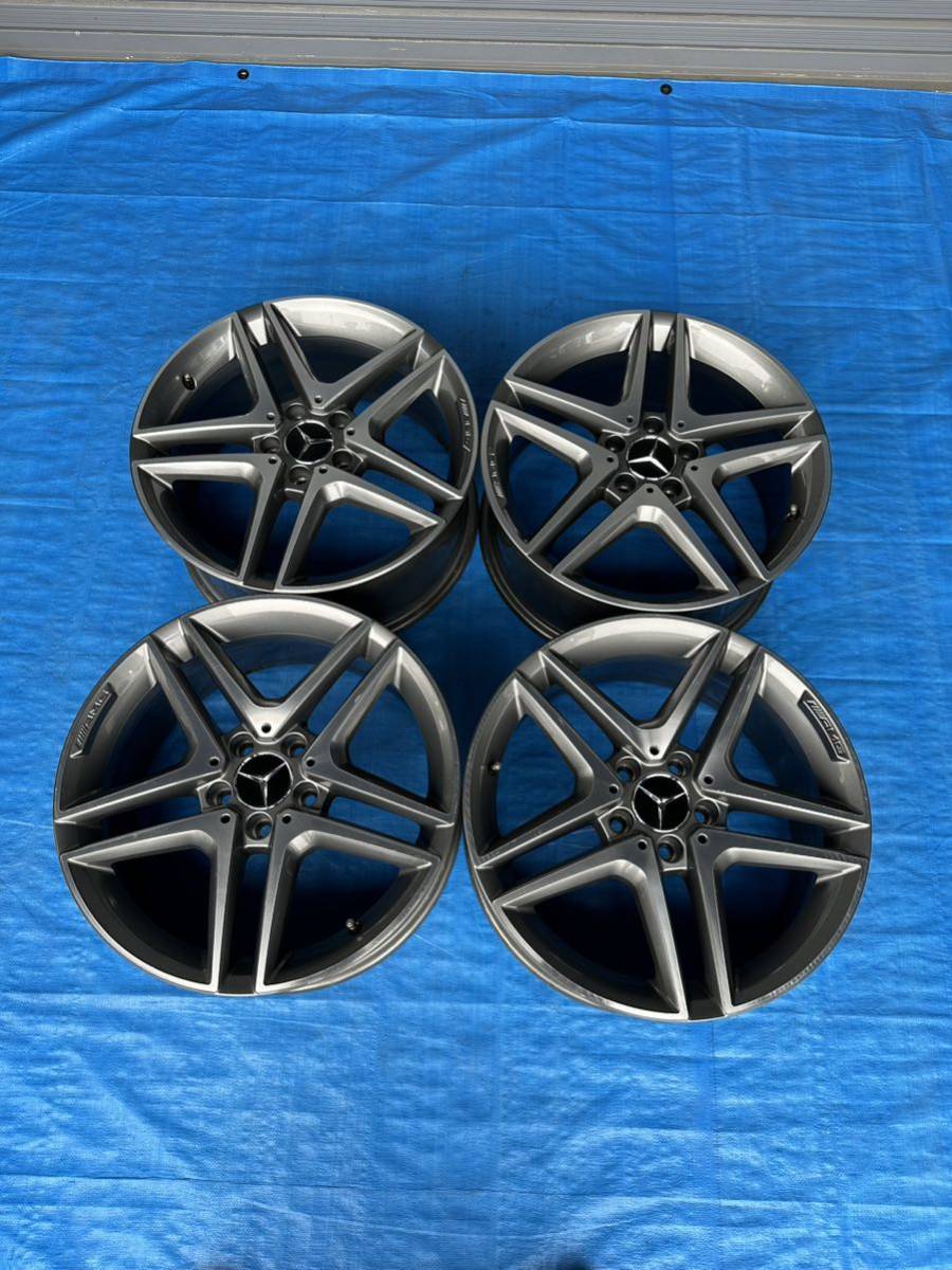 メルセデスベンツ Aクラス W176 AMG純正 18インチ8J+48 5穴PCD112 ハブ径66mm 中古4本セット