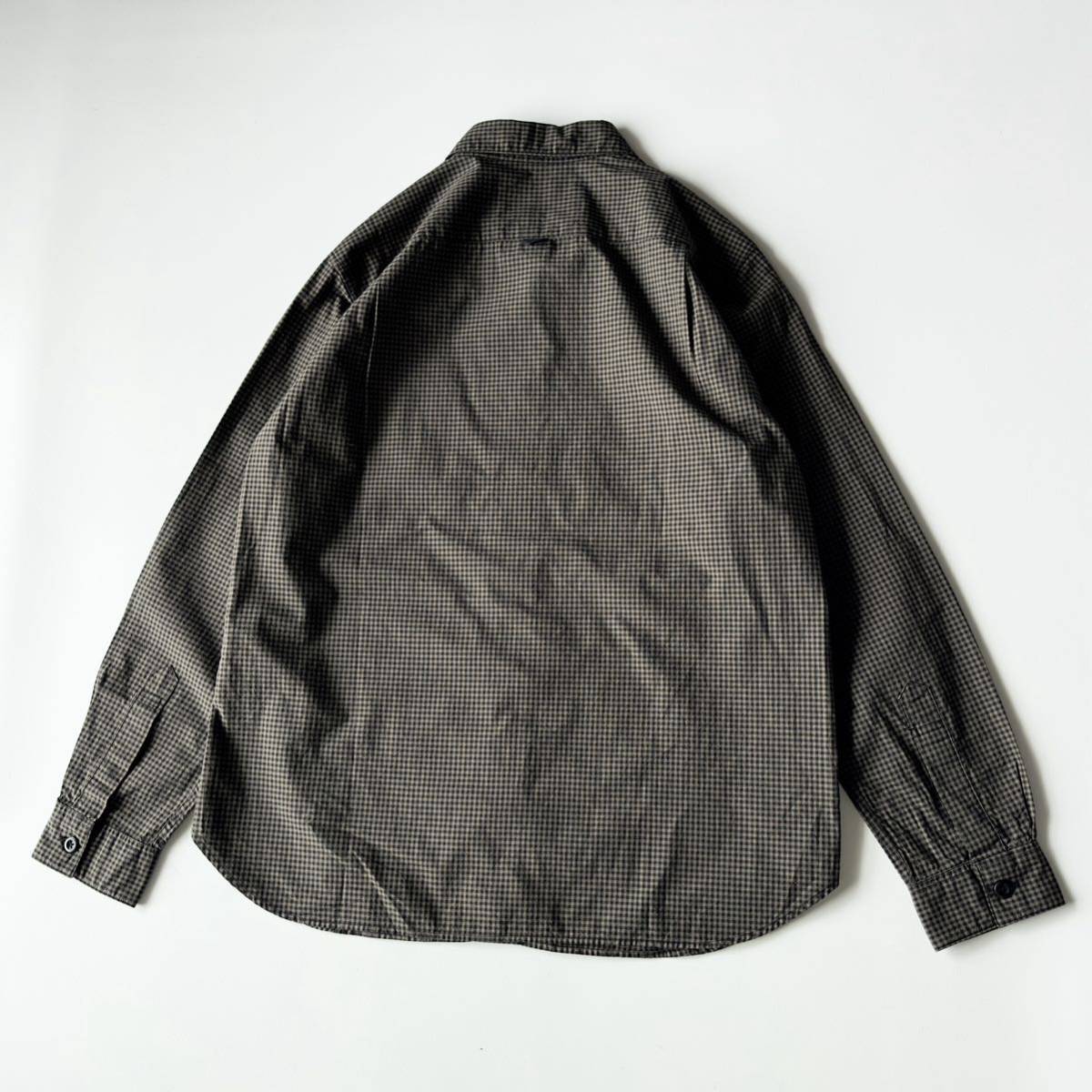 未使用 MHL. BASIC GINGHAM サイズ2 M カーキオリーブ ギンガム 