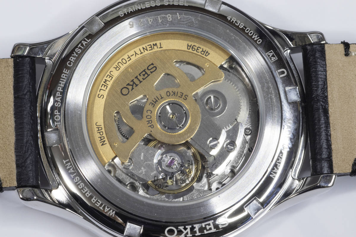 プレサージュ セイコー 4R39-00W0 自動巻き SEIKO 腕時計 裏スケ 