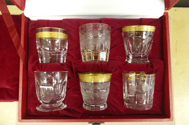 ★共箱・未使用保管品★　モーゼル crystal　MOSER　クリスタルガラス　オールドグラス（小）ショットグラス　6客セット　MOSER　 glass