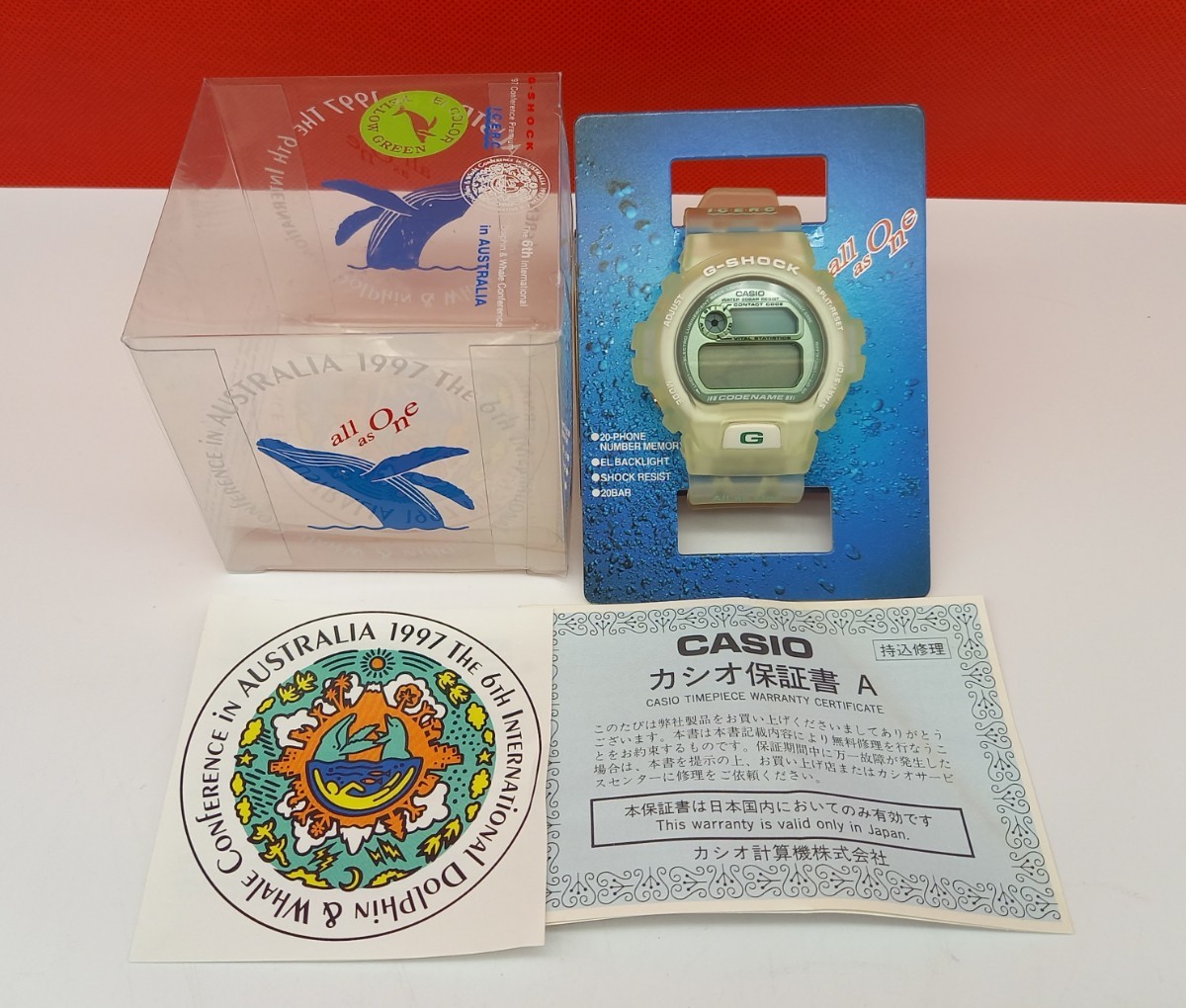 □A② CASIO 未使用保管品 G-SHOCK DW-6910K-3T 1997年 第6回イルカ 