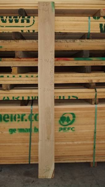 銘木　ホワイトオーク(楢)板目　1930×165×23㎜　人乾材　14番