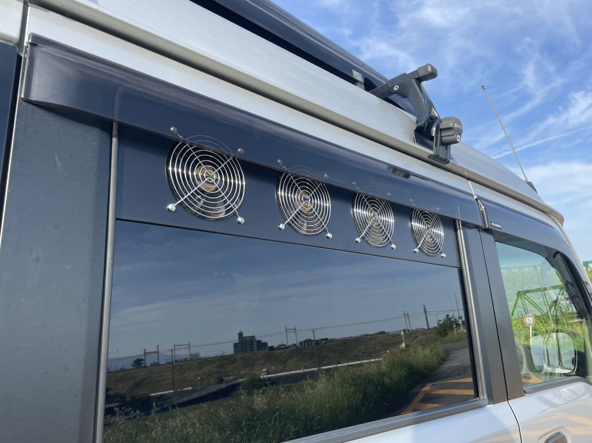 17エブリィ/他】換気ファン 窓はめ込み式 USB電源 換気扇 快眠 車中泊 