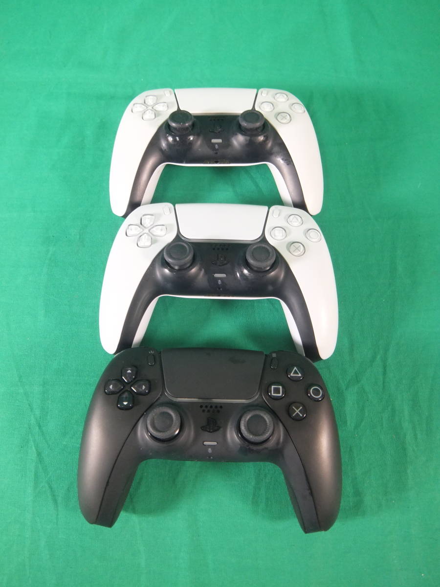 61/Q415☆ジャンク品☆PS5 ワイヤレス コントローラー DualSense 3個 