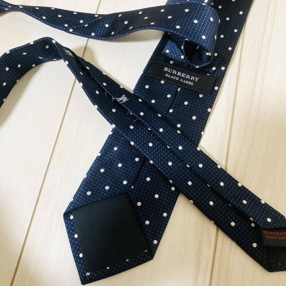 ☆美品 バーバリー ホースマーク ドット 高級 ブラックレーベル ワン