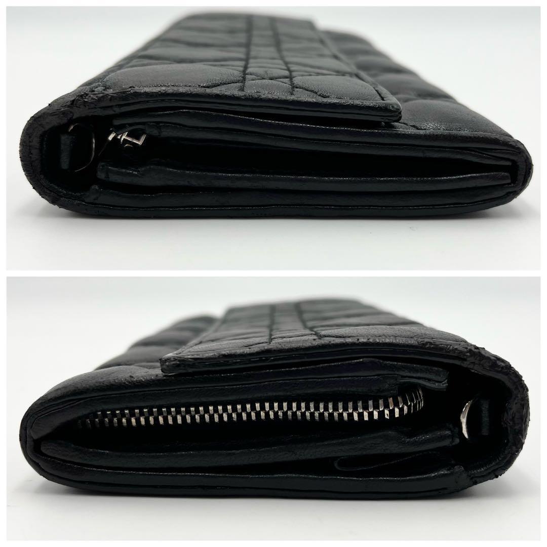 【鑑定済】Christian Dior 長財布 ブラック ラムスキン 鑑定済】Christian Dior 長財布 ブラック ラムスキン 849 1円 高級