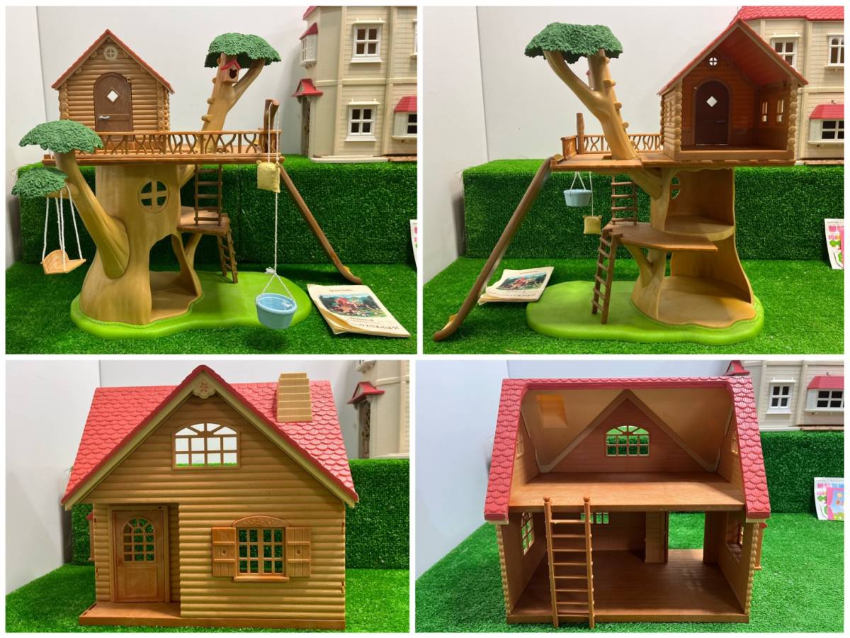 △15-160 シルバニア 家 家具 人形 大量 まとめ ツリーハウス 大きな 