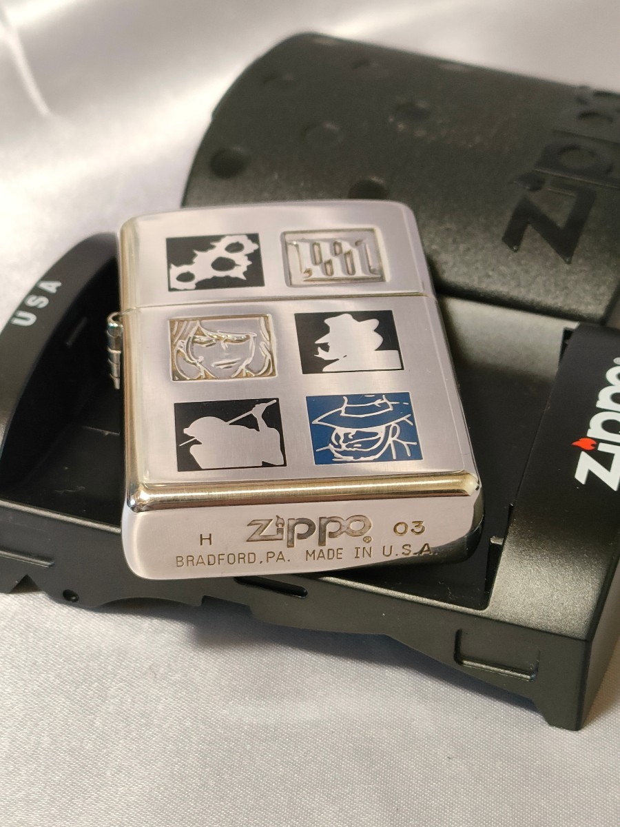 ルパン三世　特殊加工　次元、五エ門　zippo　2003年製 H 03 ルパン三世 次元大介＆石川五エ門 両面加工 Zippo 2003年製 H 03