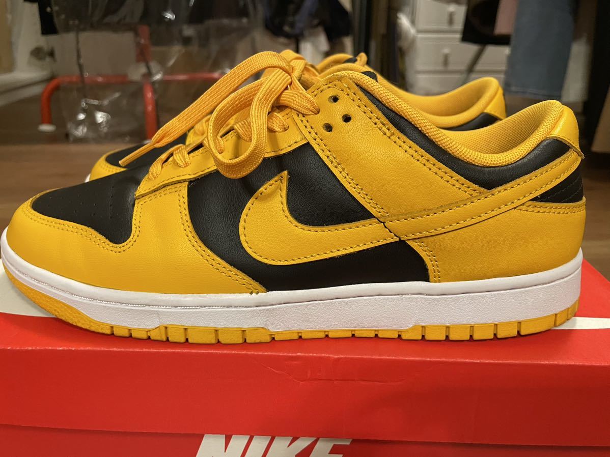 NIKE DUNK LOW RETRO “IOWA” BLACK GOLDEN-ROD WHITE USED ナイキ ダンク アイオワ ブラック 黒 イエロー ホワイト 1 2 3 4 5 6 7 8 9