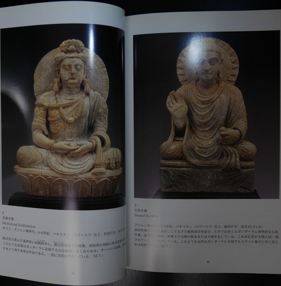 図録)古代ガンダーラ美術/浮彫仏/仏伝浮彫/灰色片岩石彫/石仏/仏陀坐像