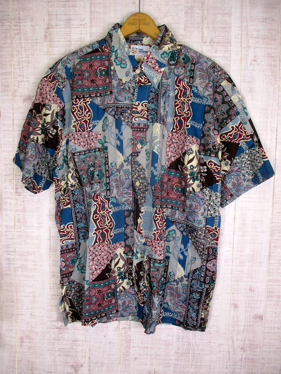 90’ｓ　ヴィンテージ　reyn spooner　レインスプーナー　ハワイアンシャツ　水着タグ　L