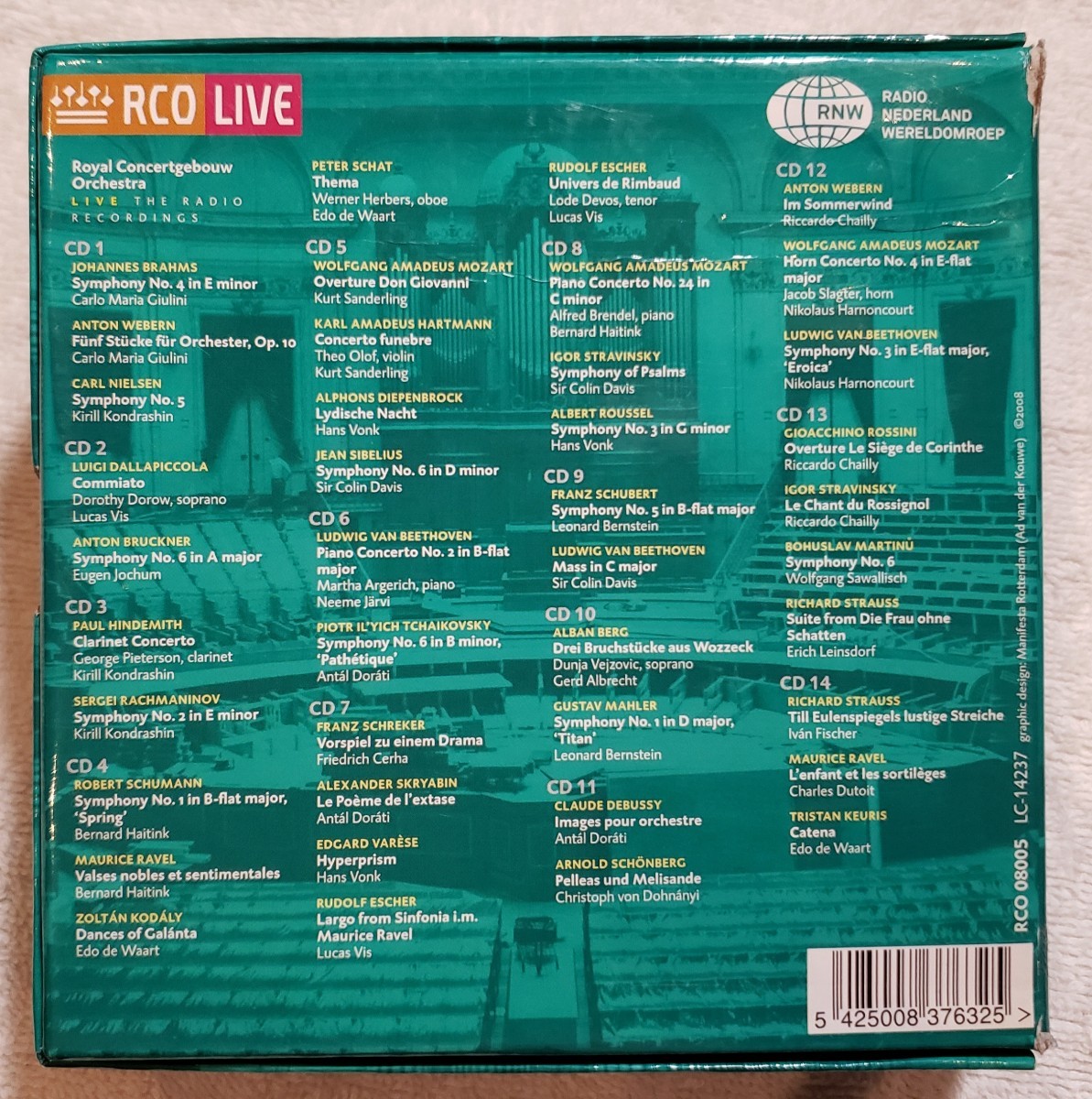 CD ロイヤル・コンセルトヘボウ管弦楽団アンソロジー第5集1980ー