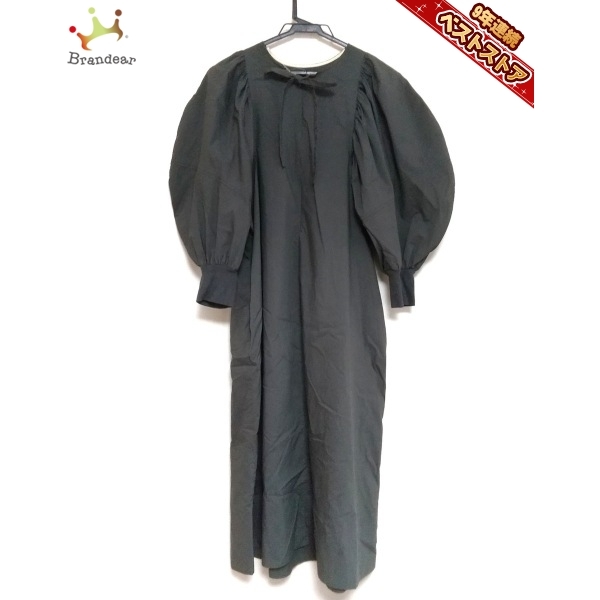 ヨリ yori サイズF - グレー レディース 七分袖/ロング ワンピース