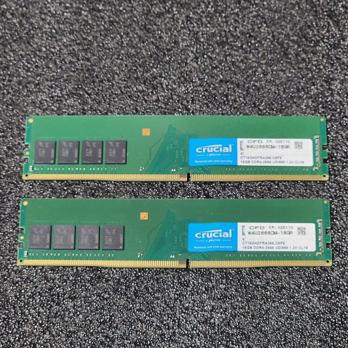 Crucial DDR4-2666 32GB(16GB×2) Crucial DDR4-2666 32GB（16GB×2枚