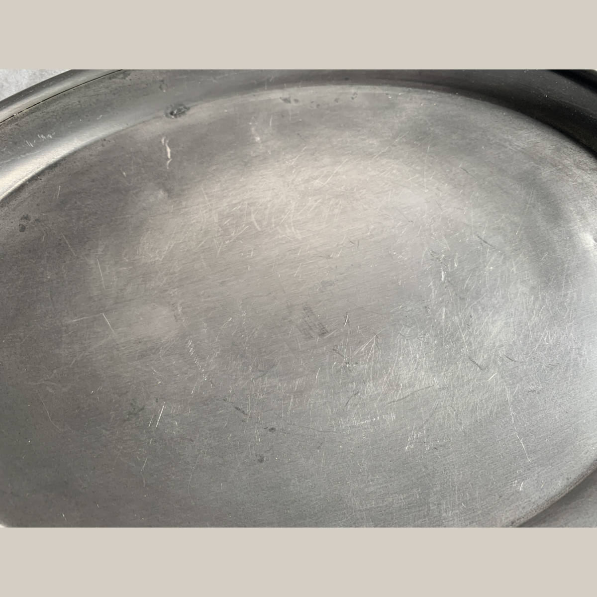 フランス 1930-50s 錫器 29cm ピューター オーバル トレイ 楕円 皿 