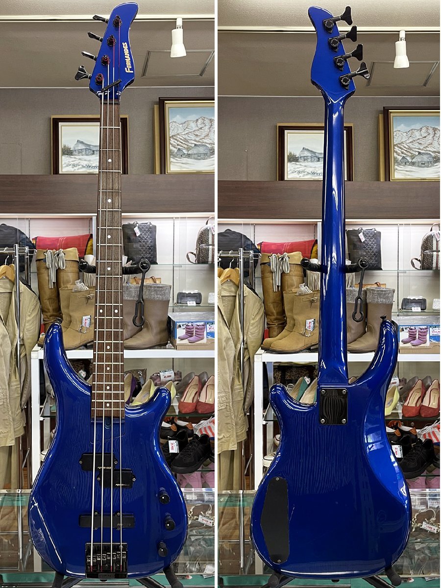 楽器・機材 FERNANDES エレキベース ジャズベースタイプ メタリックブルー
