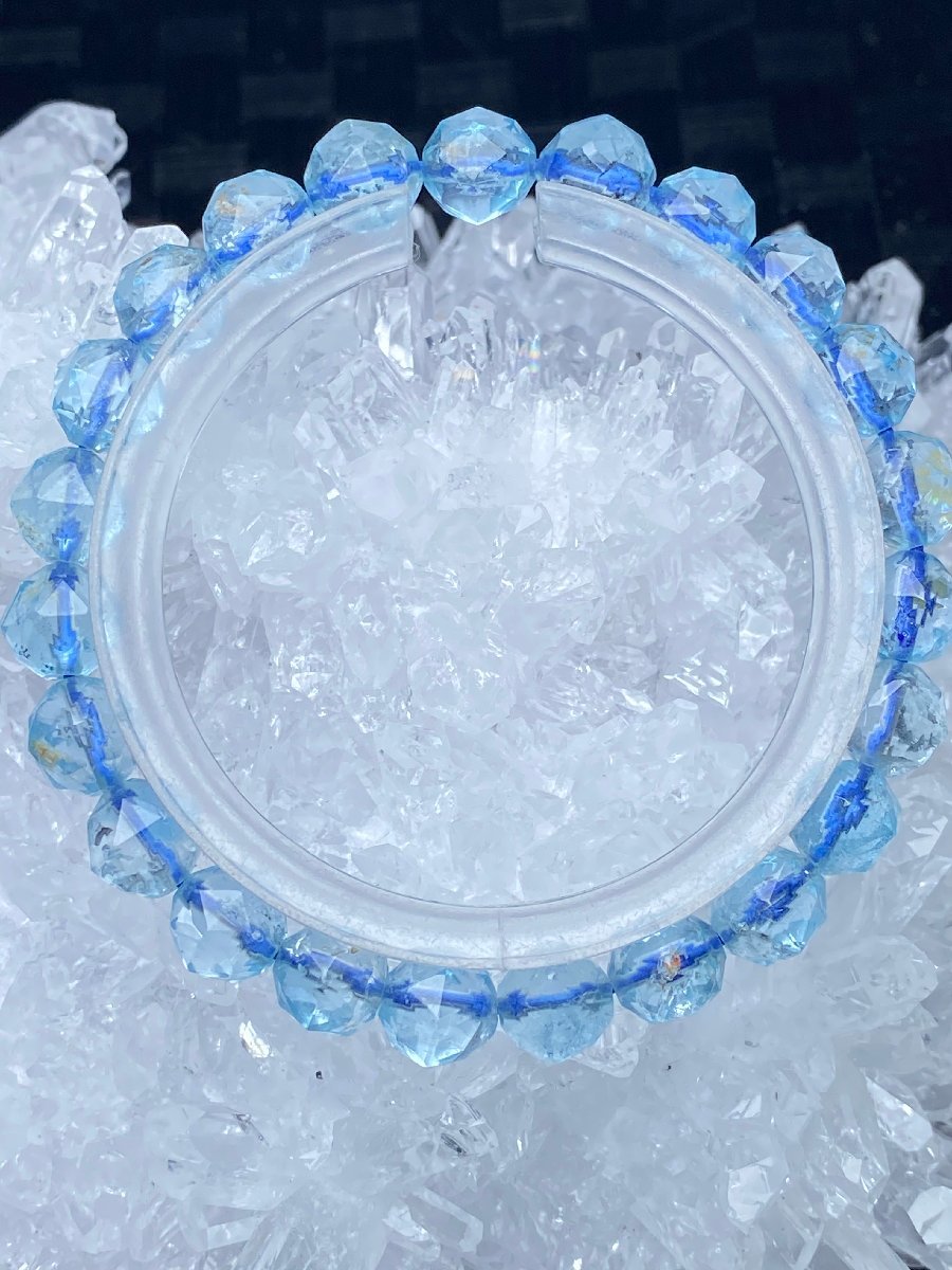 送料無料 1019c777 天然水晶 20Aブルートパーズ スターカット ブレス 8.5mm(天然石、半貴石)｜売買されたオークション情報、yahooの商品情報をアーカイブ公開 - オークファン 天然石、半貴石