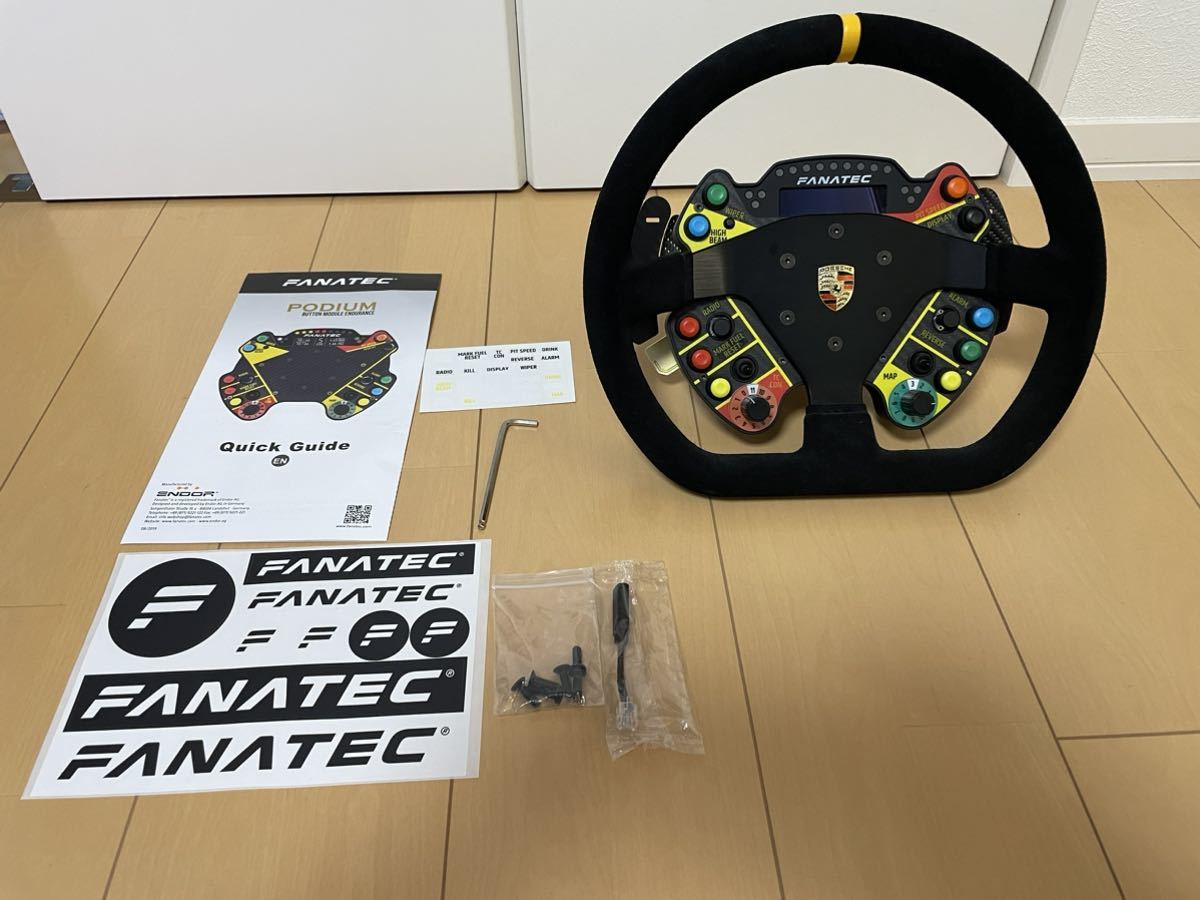 FANATEC PODIUM STEERING WHEEL PORSCHE 911 GT3 R SUEDE ステアリング 