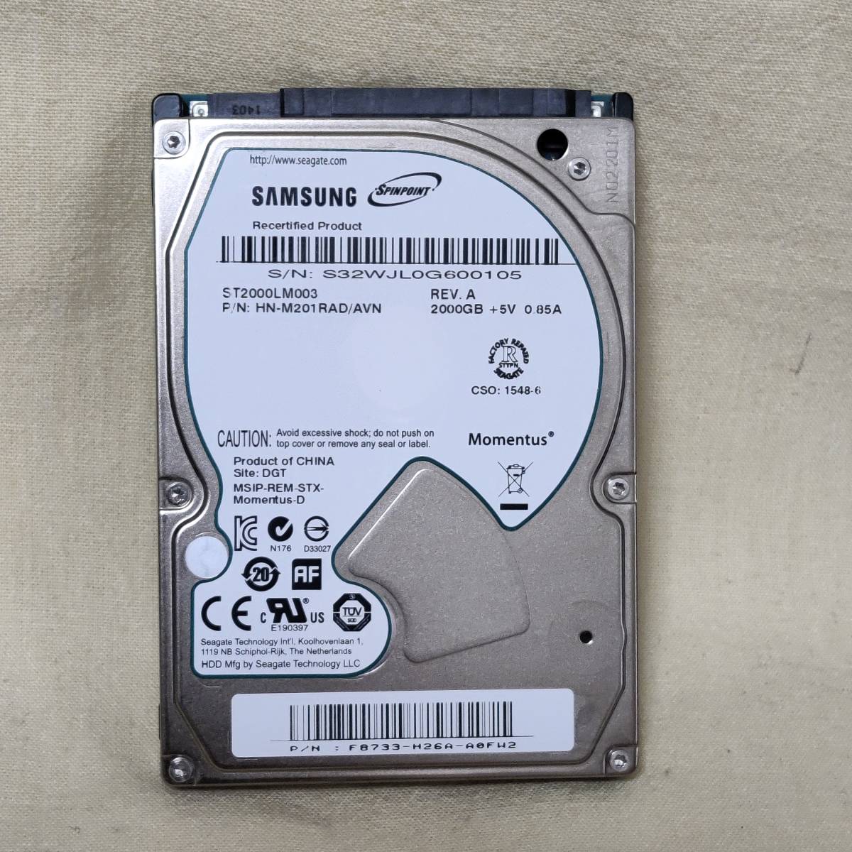 大得価，定番 600105 SAMSUNG ST2000LM003 HDD 2TB(500GB～)｜売買されたオークション情報、yahooの商品情報をアーカイブ公開 - オークファン 2.5 SerialATA